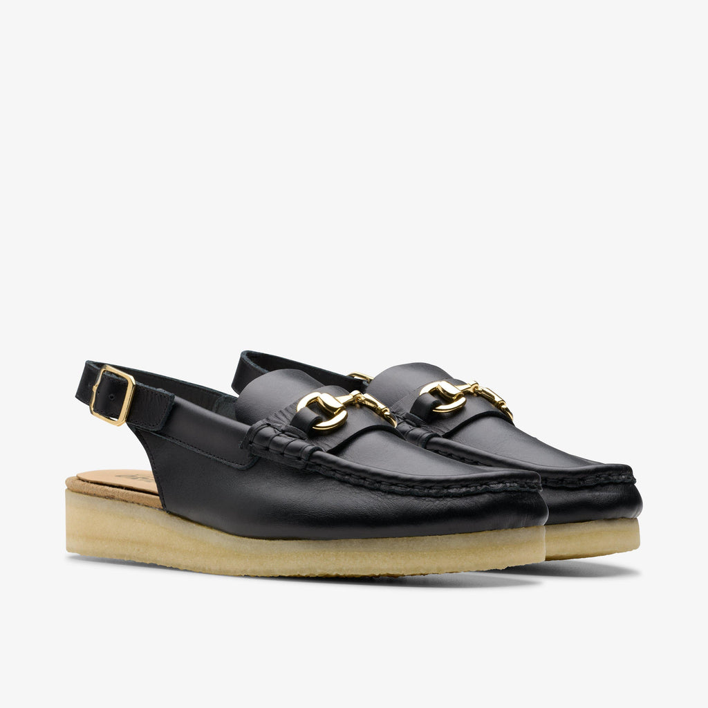 Wallabee Sling en cuir noir