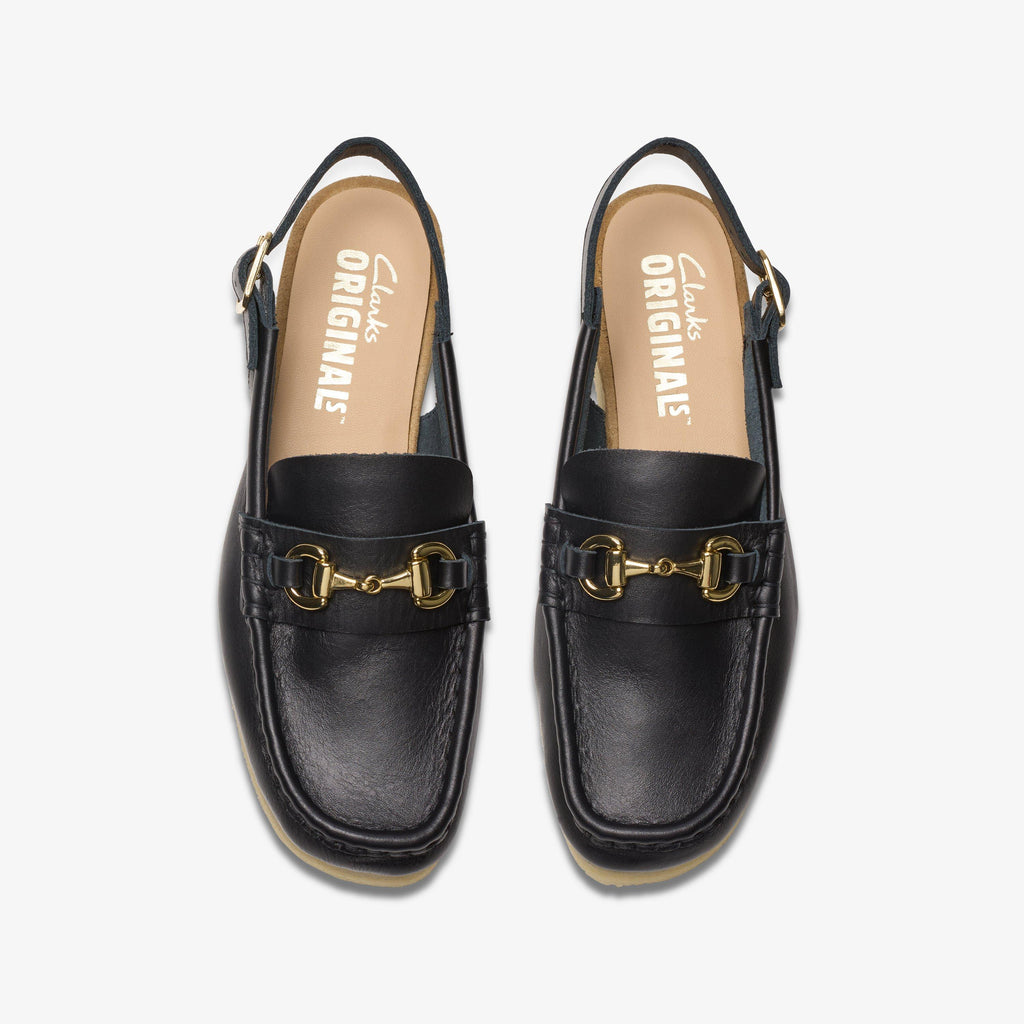 Wallabee Sling en cuir noir