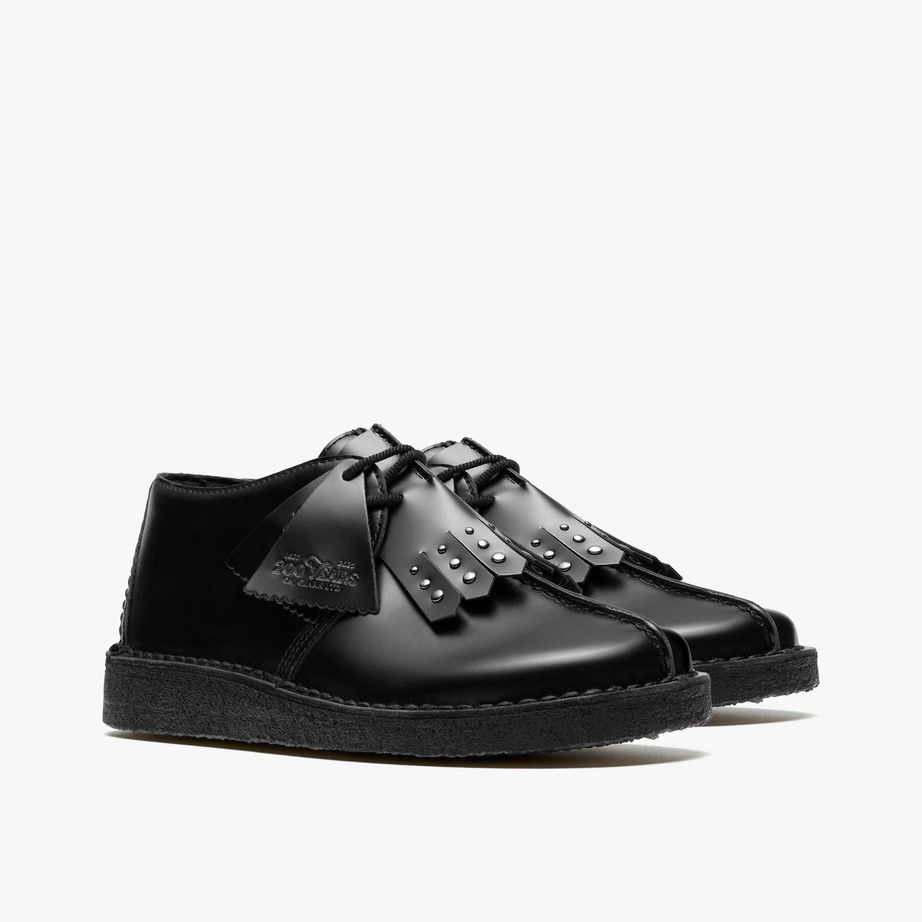 Desert Trek Cuir noir très brillant