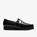 Wallabee T Bar Cuir noir très brillant