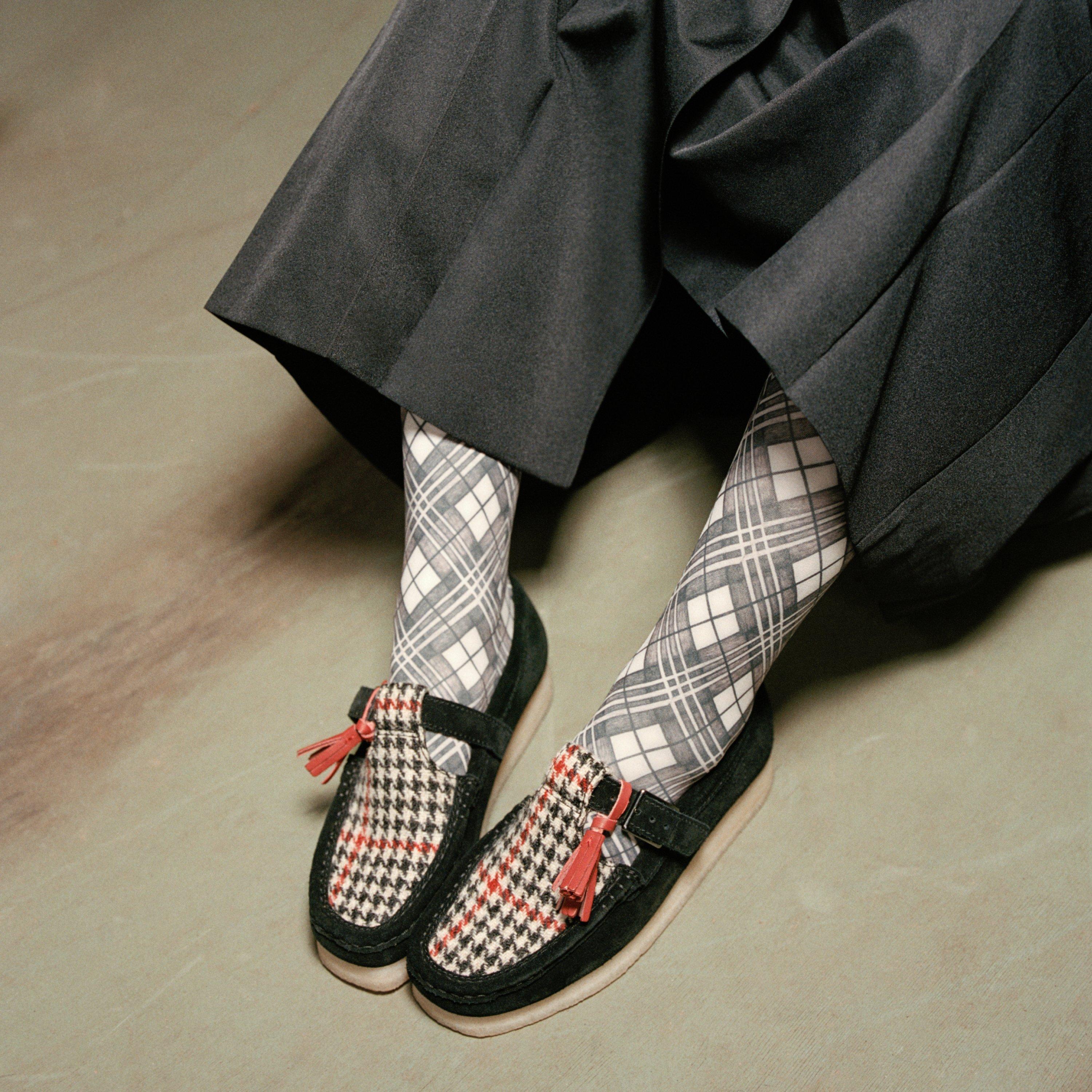 Wallabee T Bar Combinaison en tweed noir