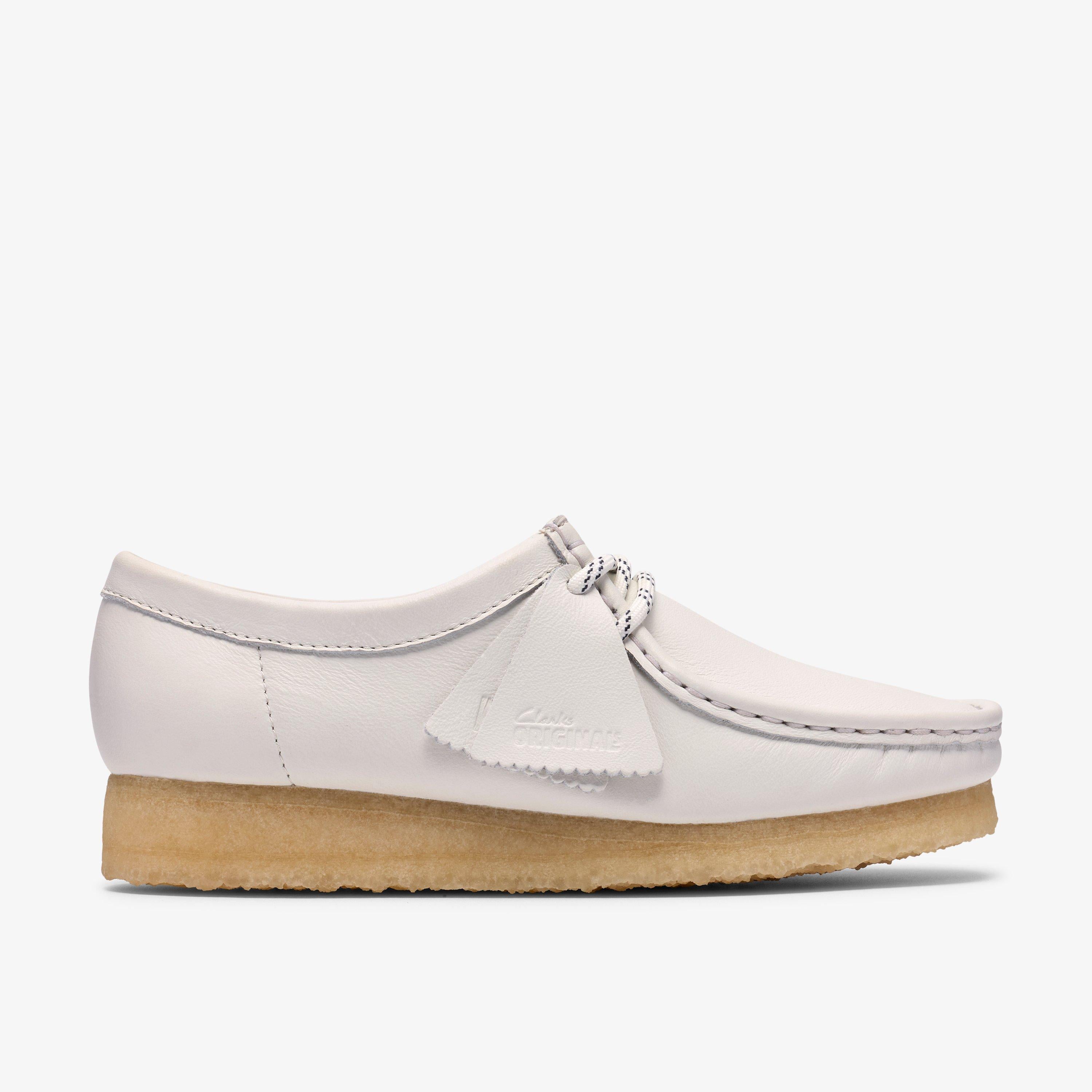 Wallabee Cuir Grainé Blanc