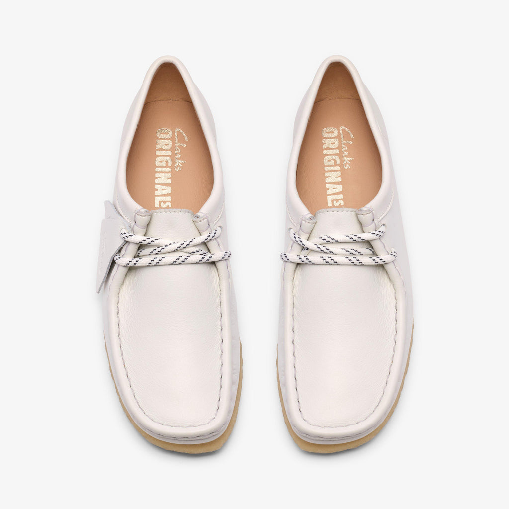 Wallabee Cuir Grainé Blanc