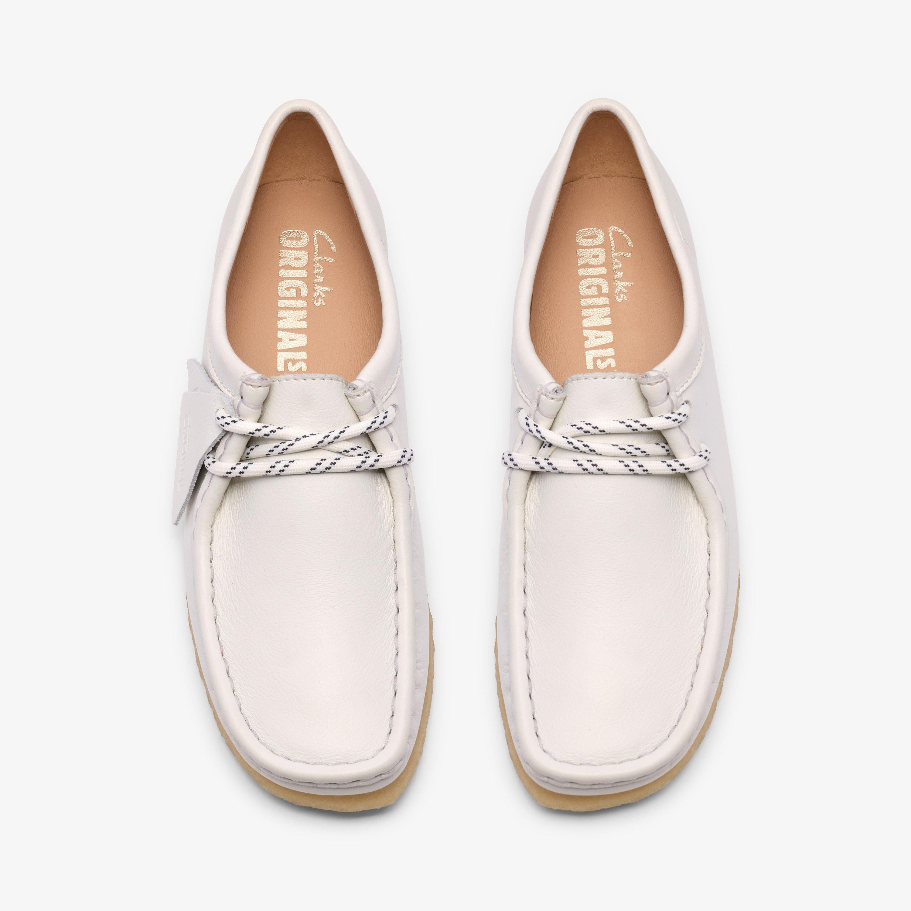 Wallabee Cuir Grainé Blanc