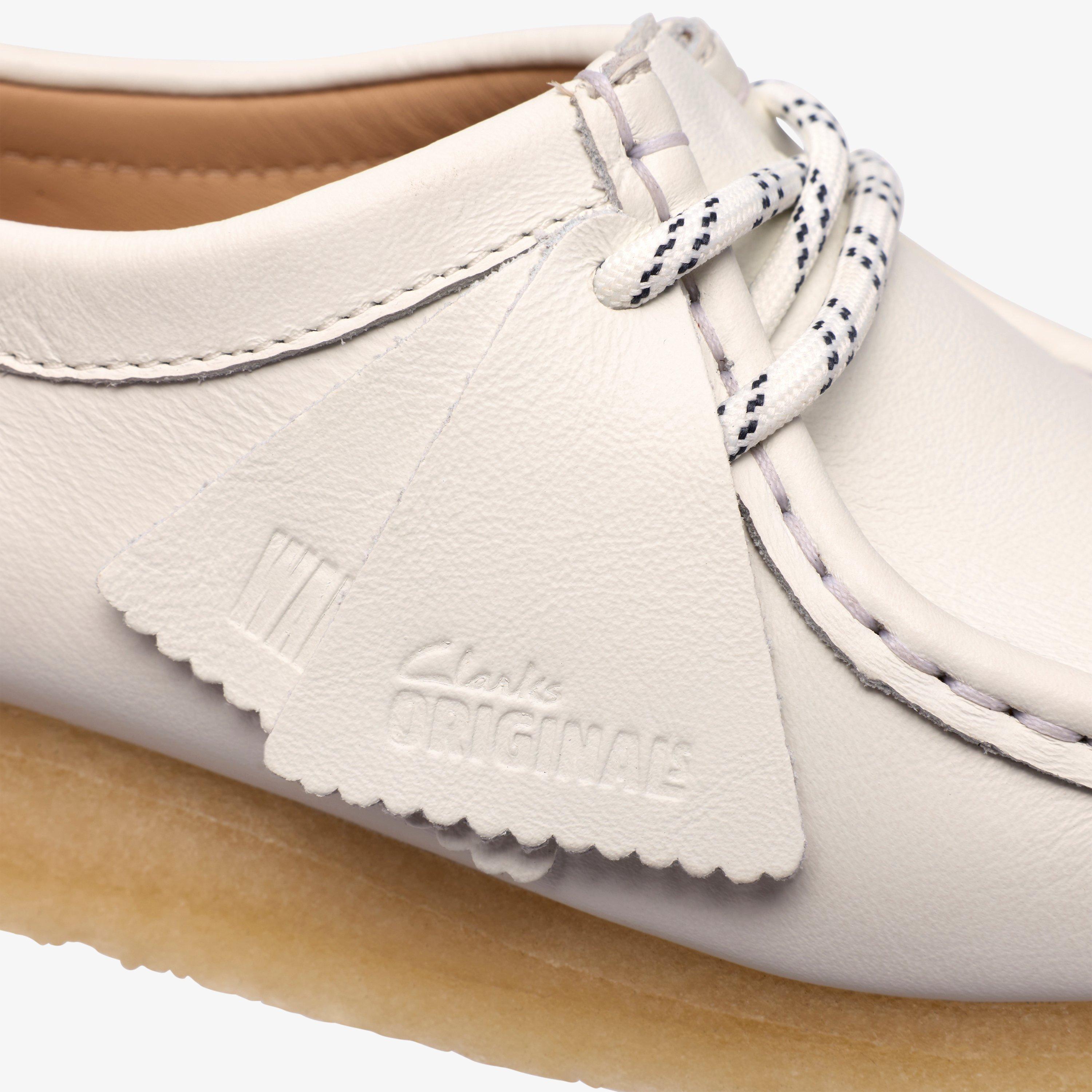Wallabee Cuir Grainé Blanc
