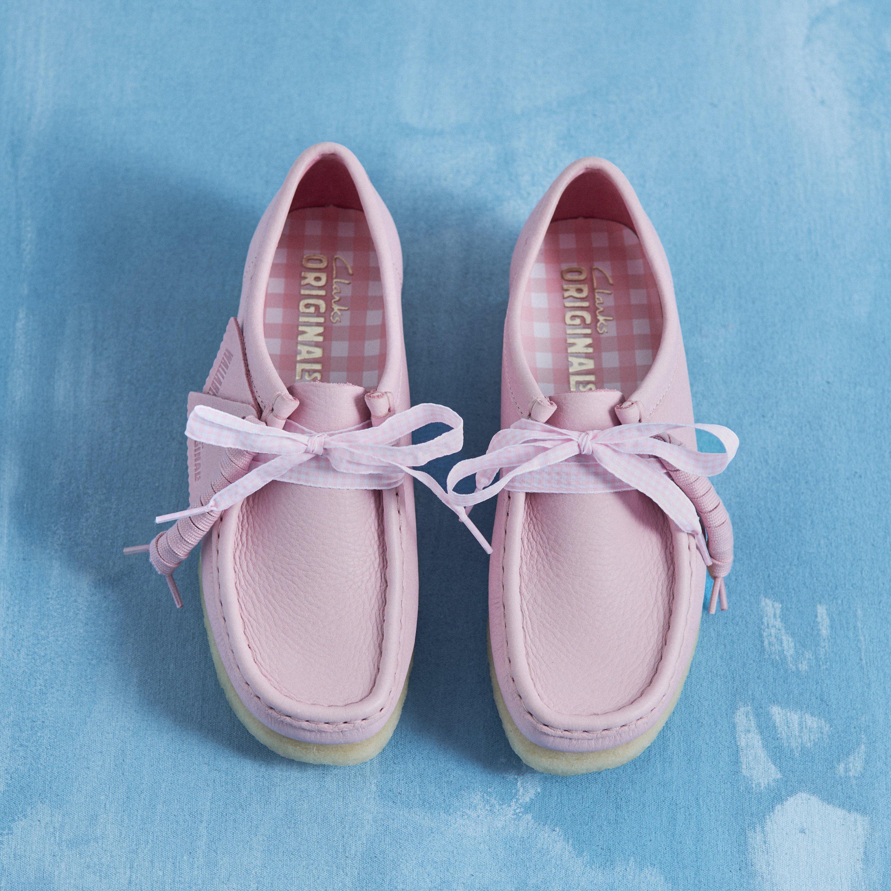 Wallabee Cuir rose bébé