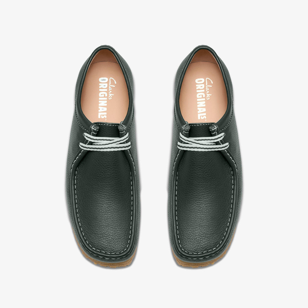 Wallabee RB Cuir vert foncé
