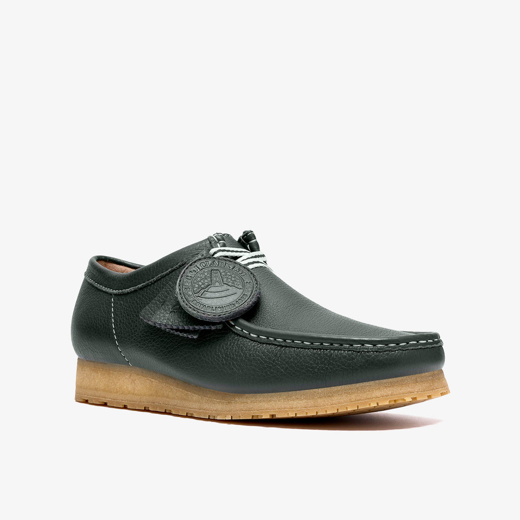 Wallabee RB Cuir vert foncé