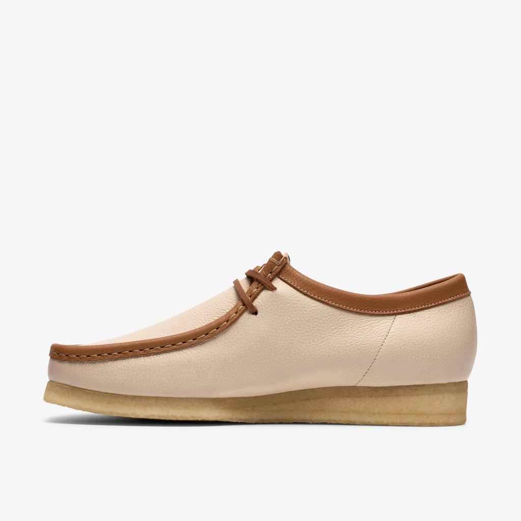Wallabee Cuir combiné blanc