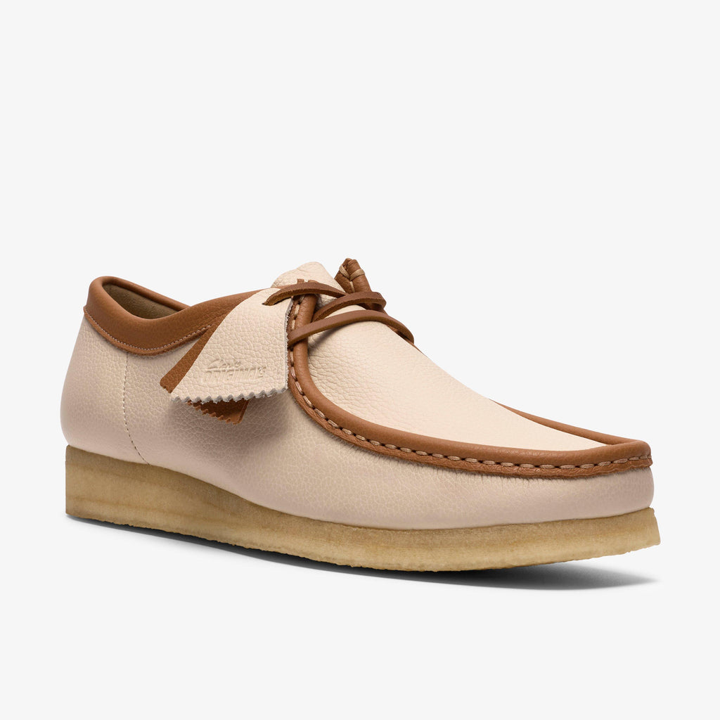 Wallabee Cuir combiné blanc