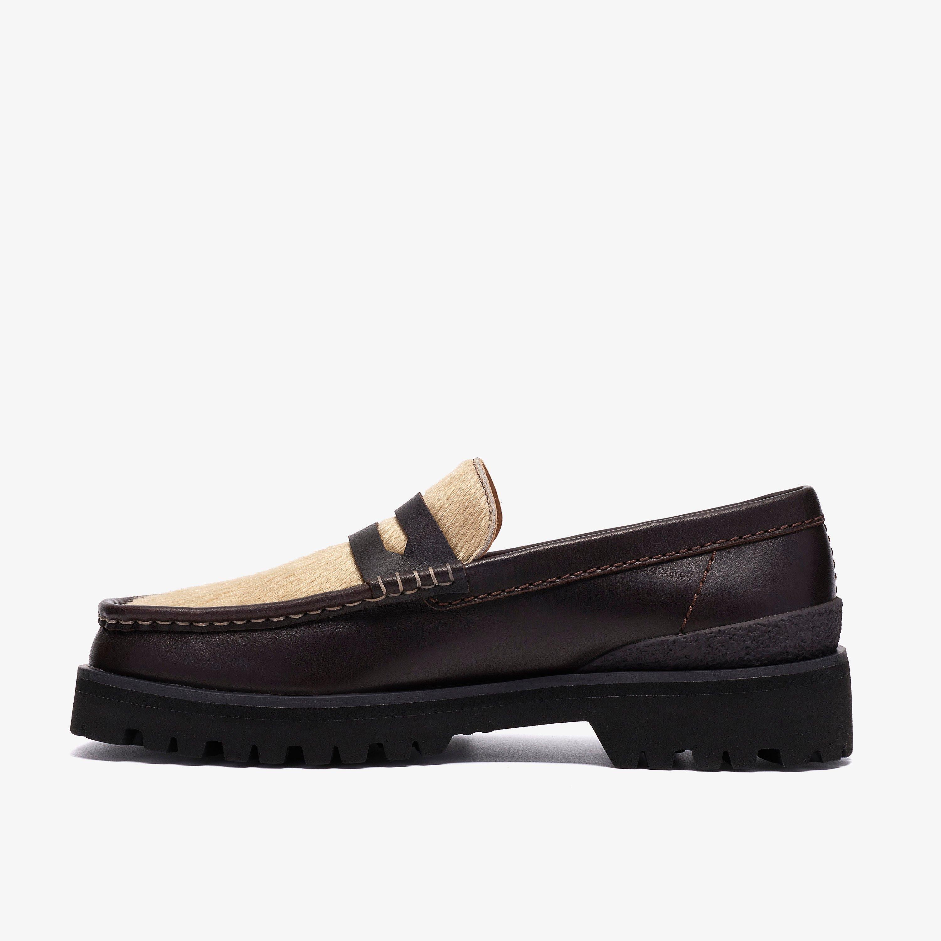 Yukoner Penny Cuir combiné marron
