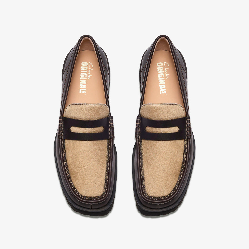 Yukoner Penny Cuir combiné marron