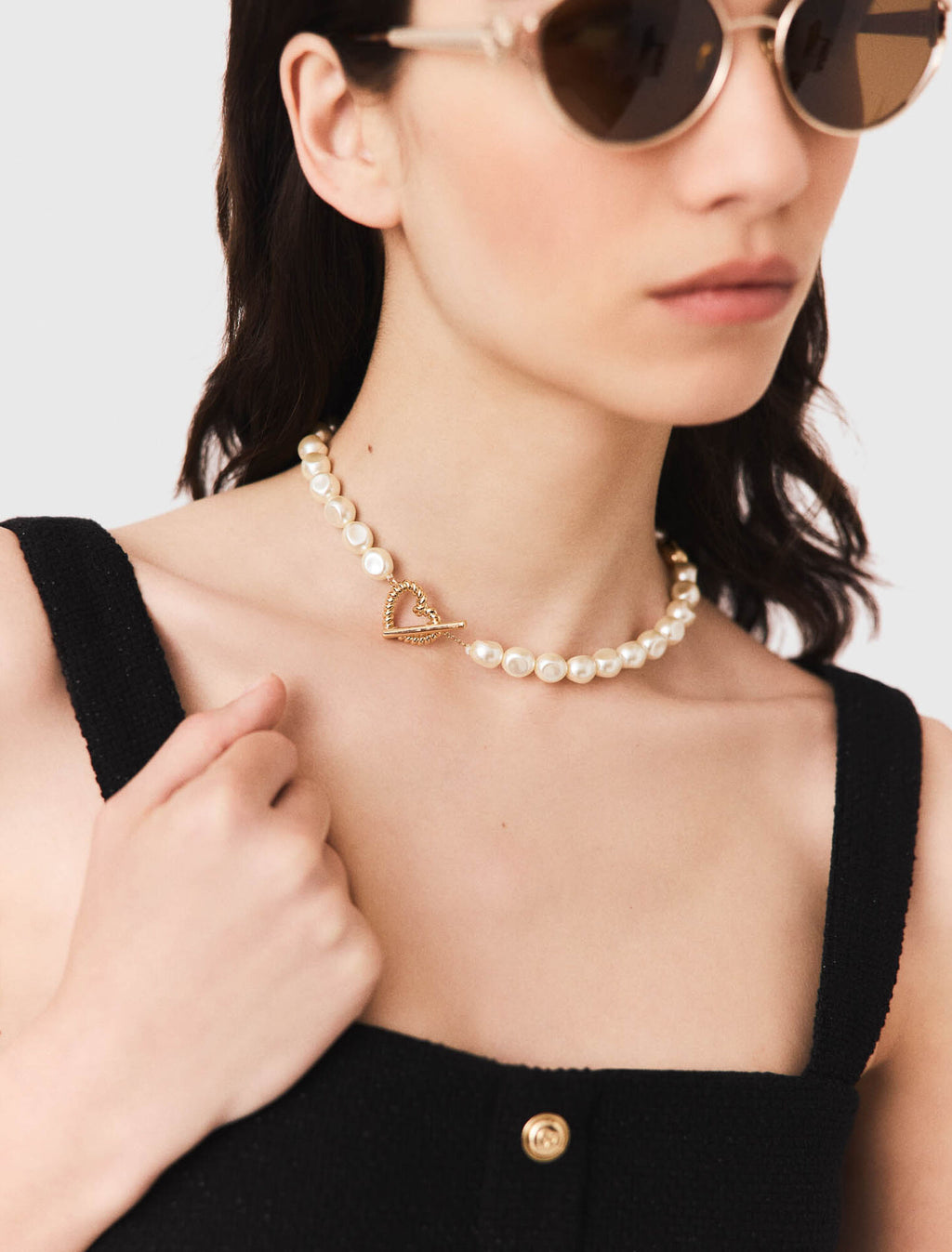 Collier choker en perles