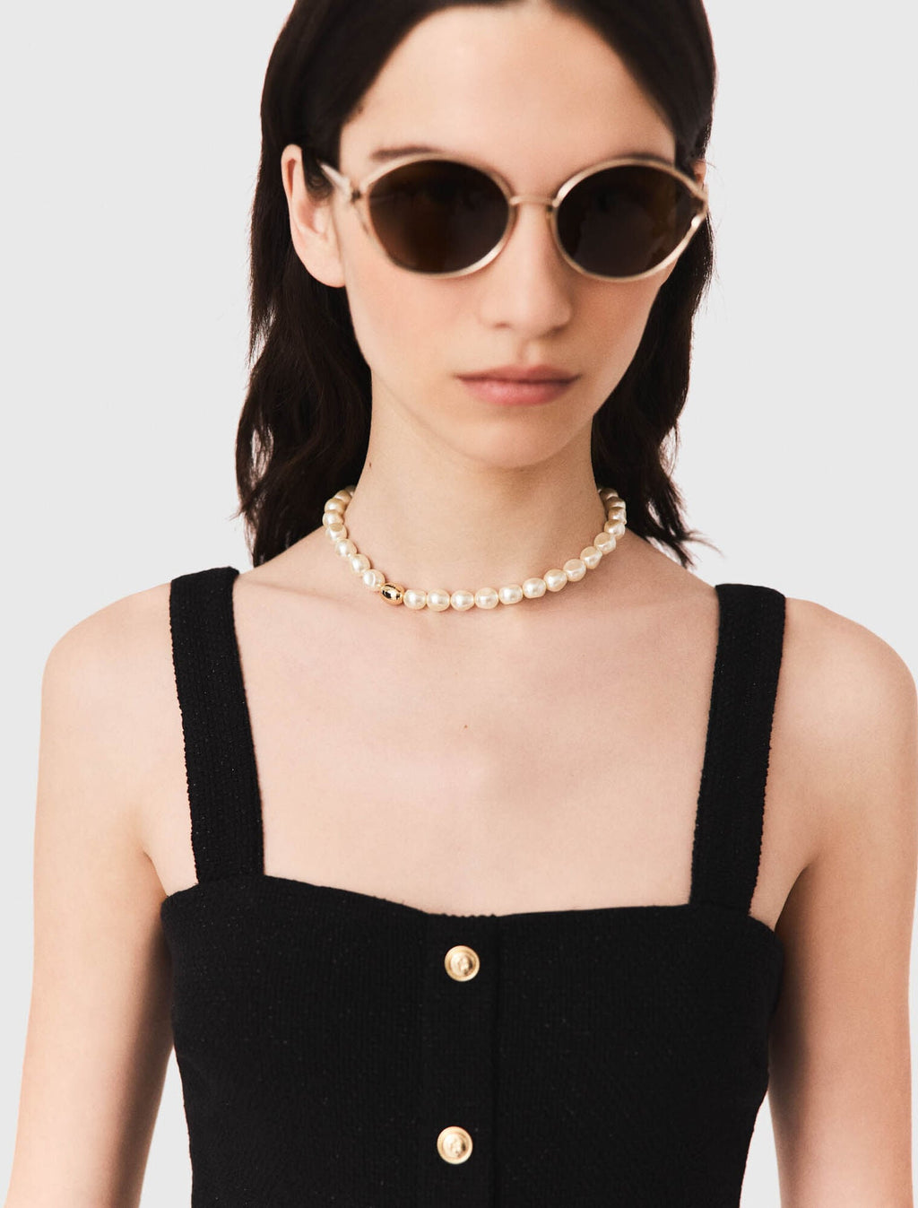 Collier choker en perles
