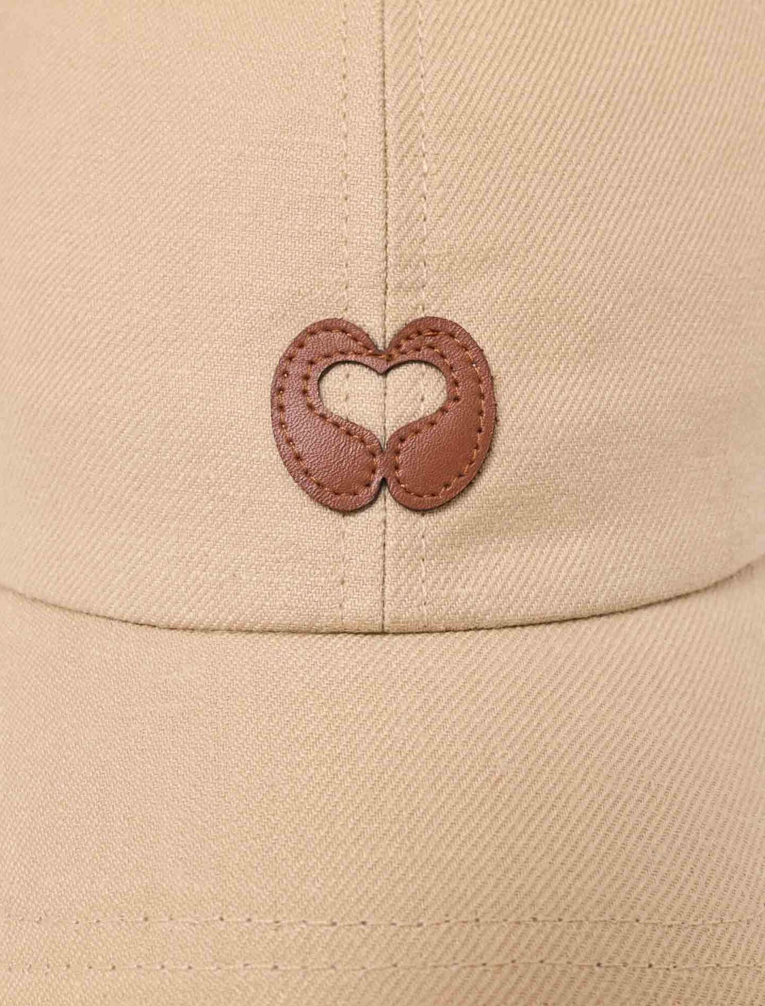 Casquette à logo en mix de lin