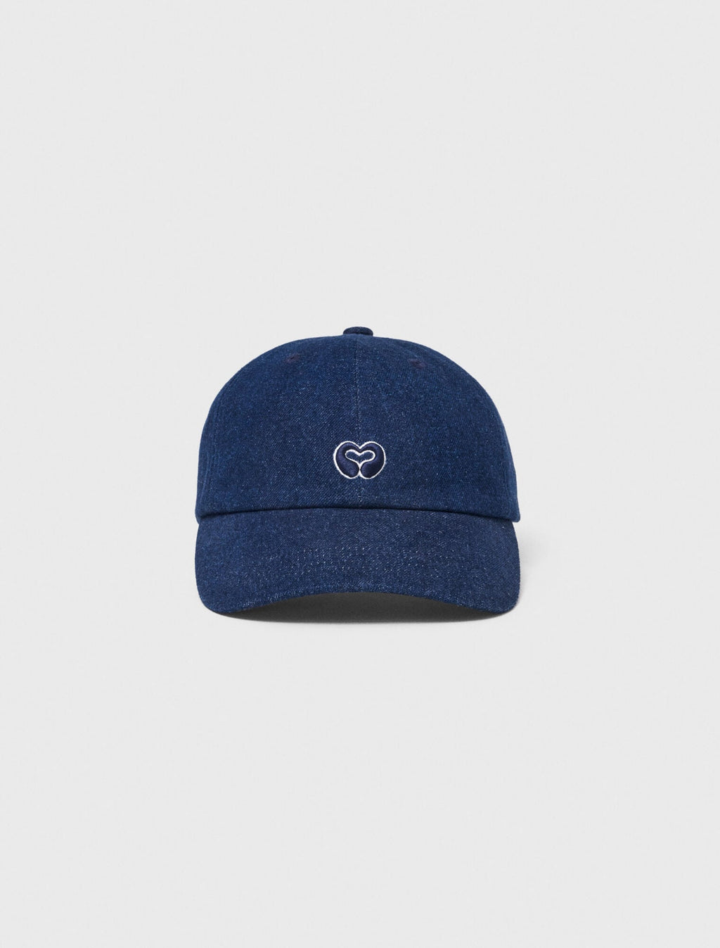 Casquette à logo en denim brut