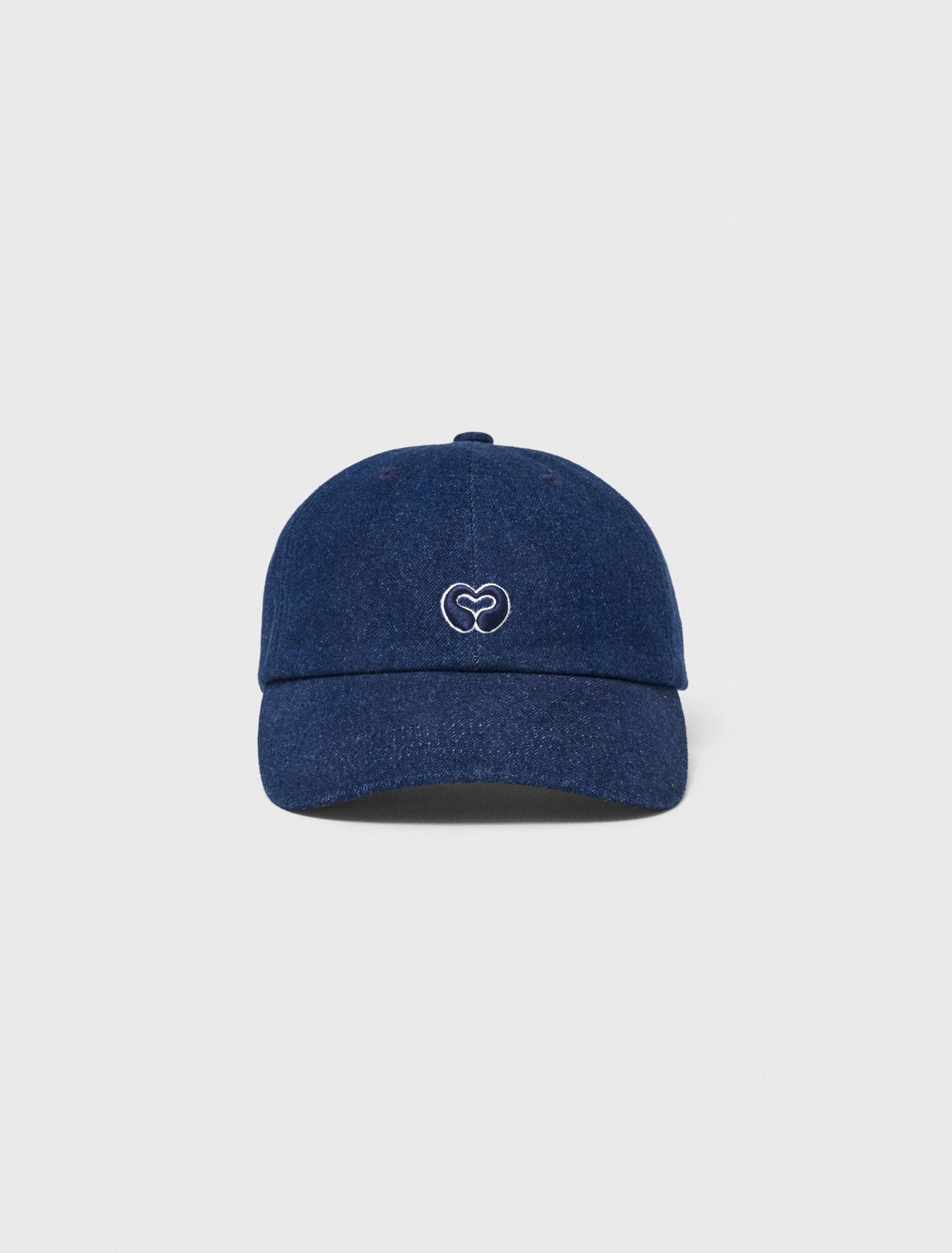 Casquette à logo en denim brut