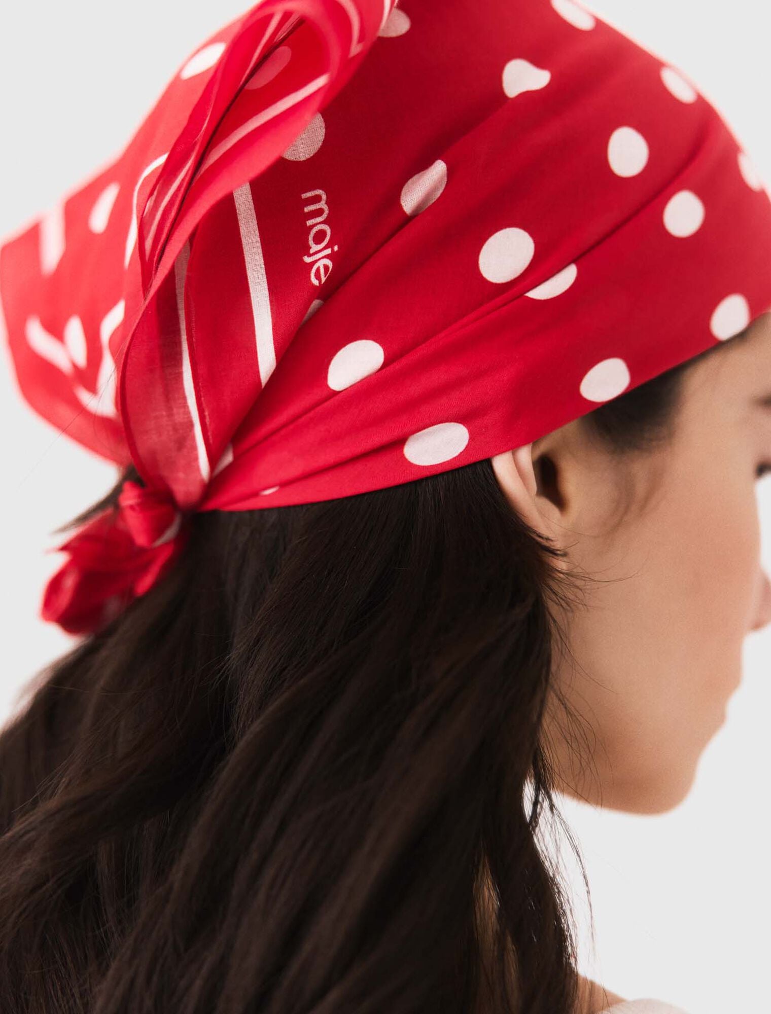 Bandana à pois en coton