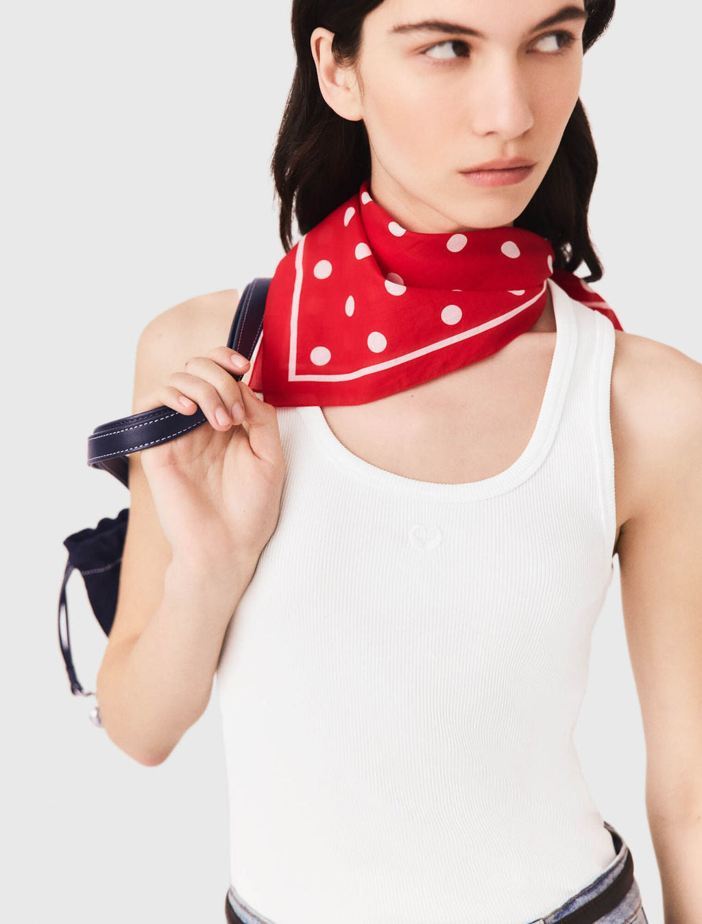 Bandana à pois en coton