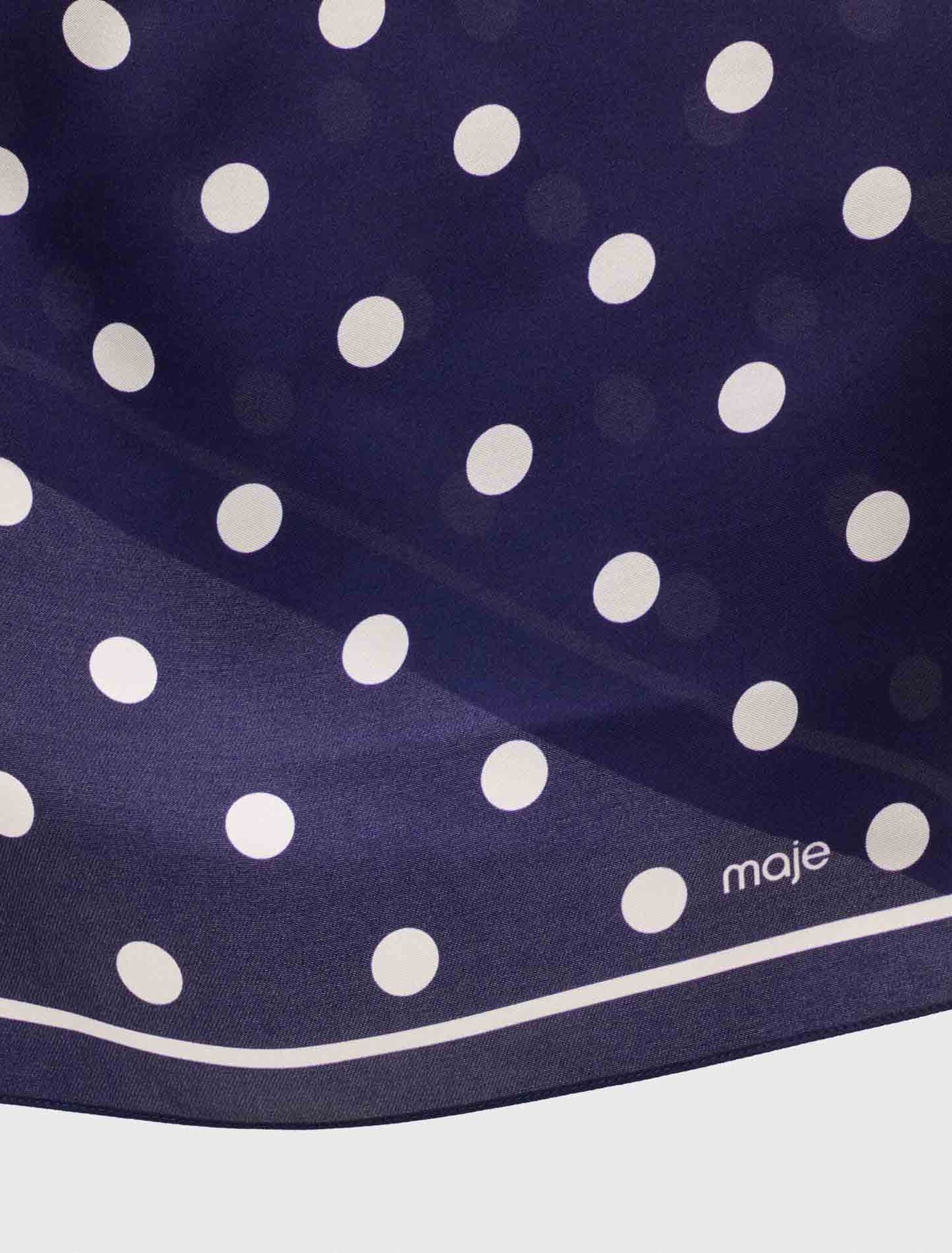 Bandana à pois en soie