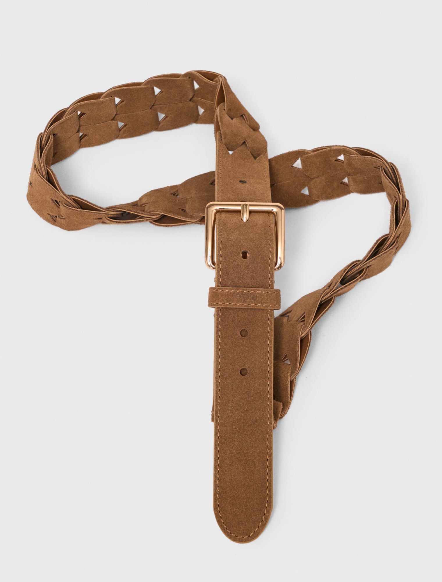 Ceinture tressée en suède
