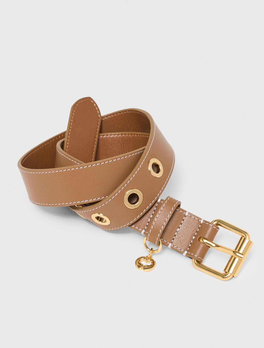 Ceinture en cuir à œillets