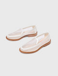 Mocassins en cuir et mesh