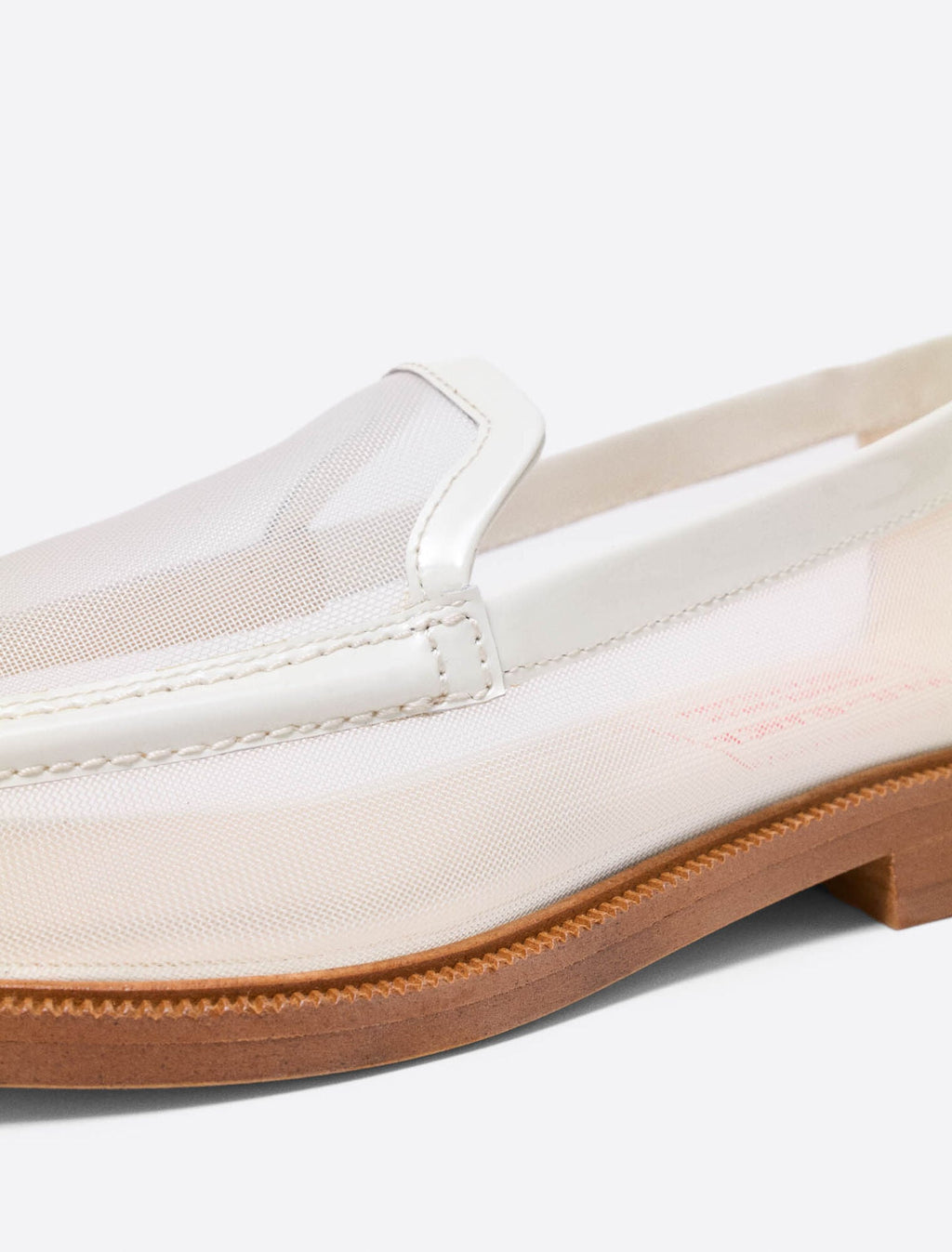 Mocassins en cuir et mesh