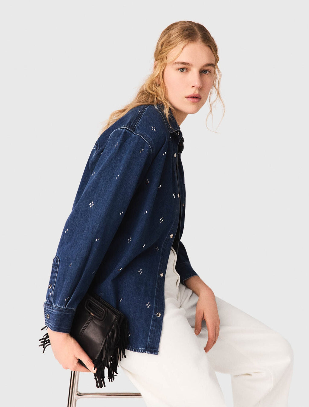 Sac M mini en cuir lisse