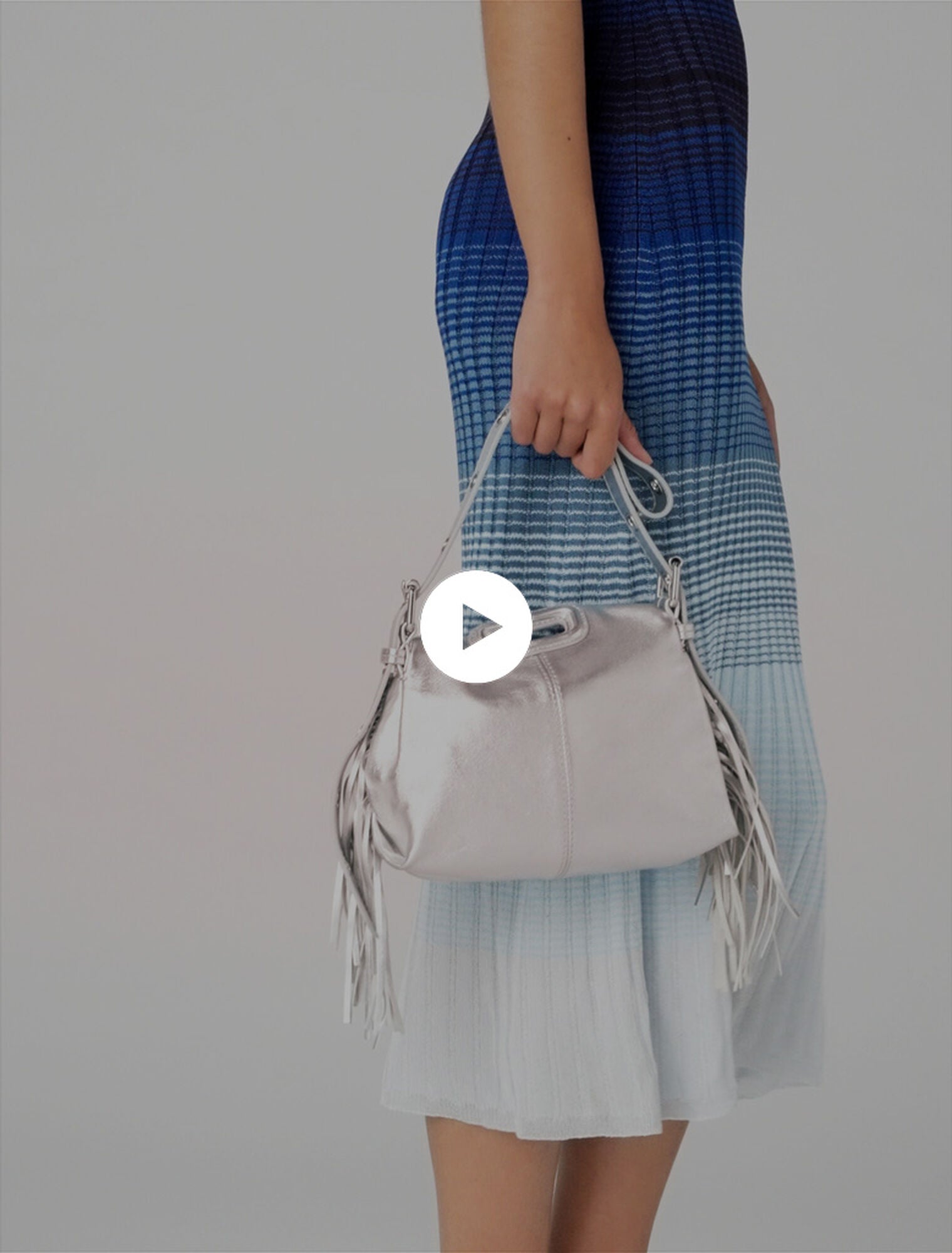 Sac Miss M mini en cuir métal