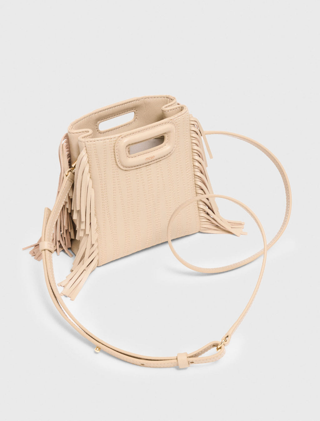 Sac M mini en cuir surpiqué