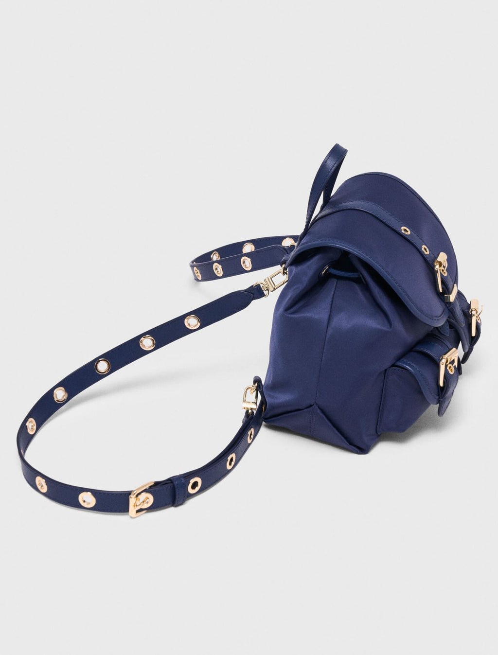 Mini sac à dos en cuir et nylon