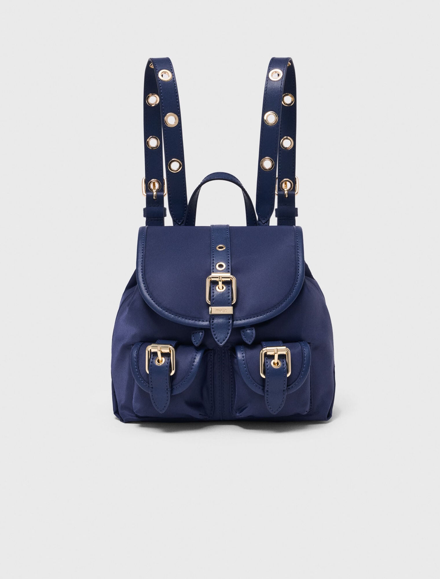 Mini sac à dos en cuir et nylon