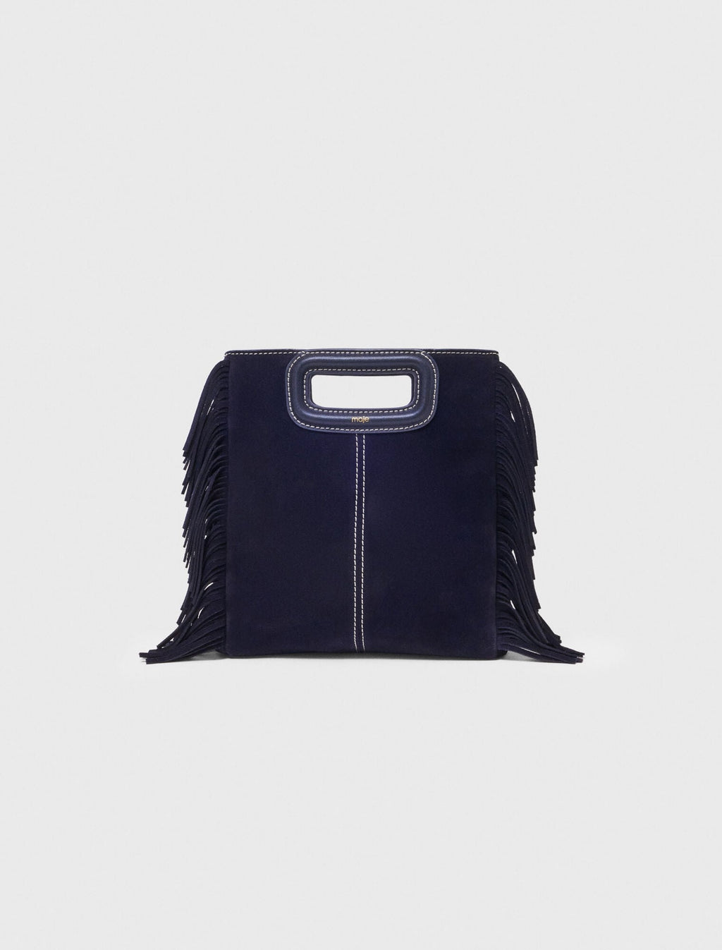 Sac M en suède surpiquée