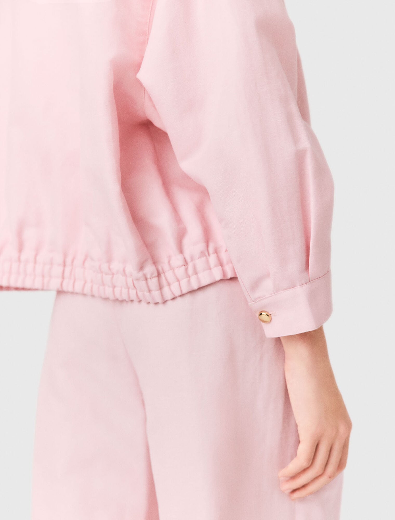 Blouson bomber en lin mélangé