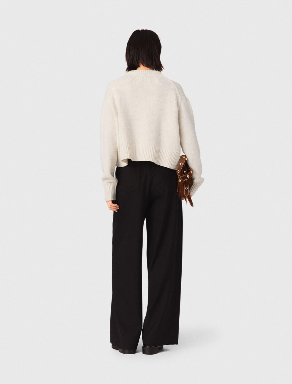 Pantalon tailleur à jambes larges
