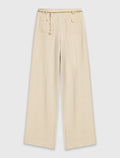 Pantalon tailleur en lin mélangé