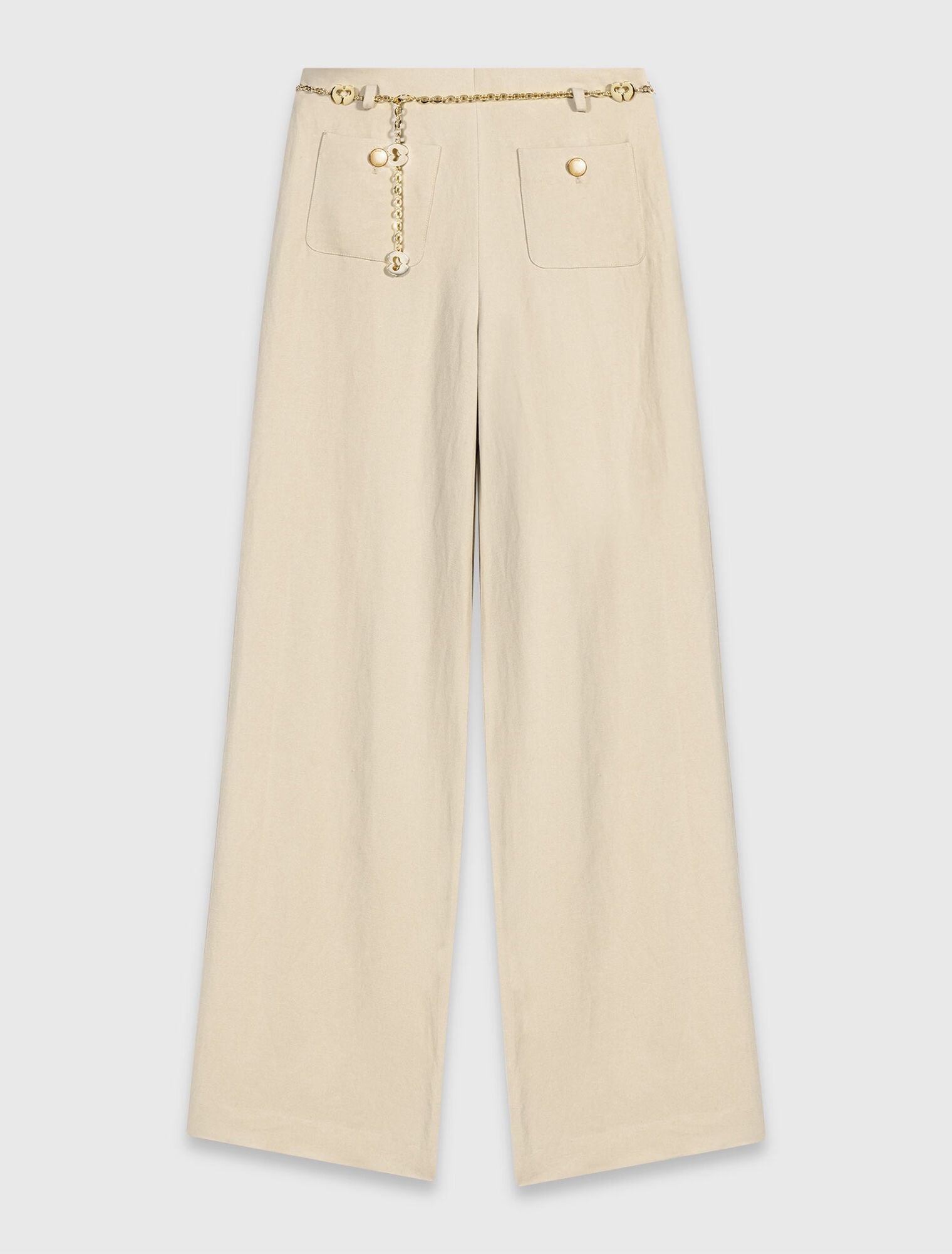 Pantalon tailleur en lin mélangé