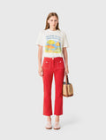 Pantalon corsaire en coton