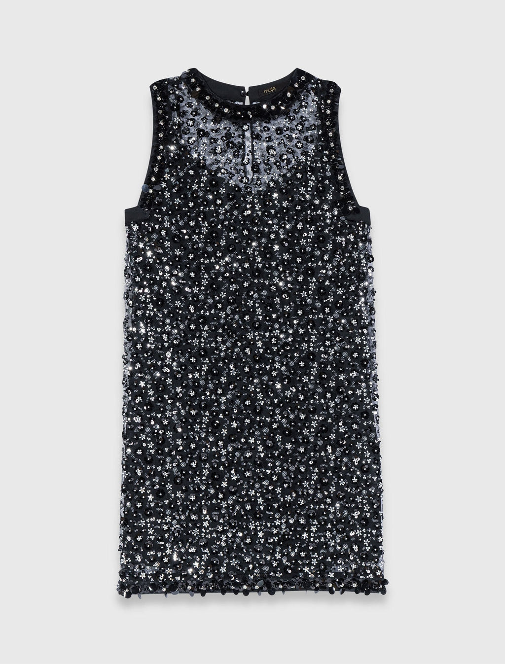 Robe strassée à motif floreal