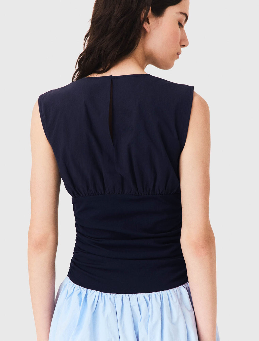 Robe bi-matière en jersey et coton