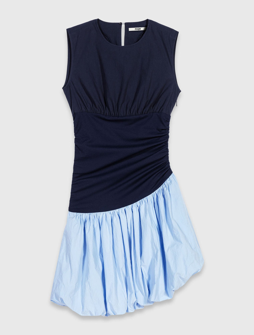 Robe bi-matière en jersey et coton
