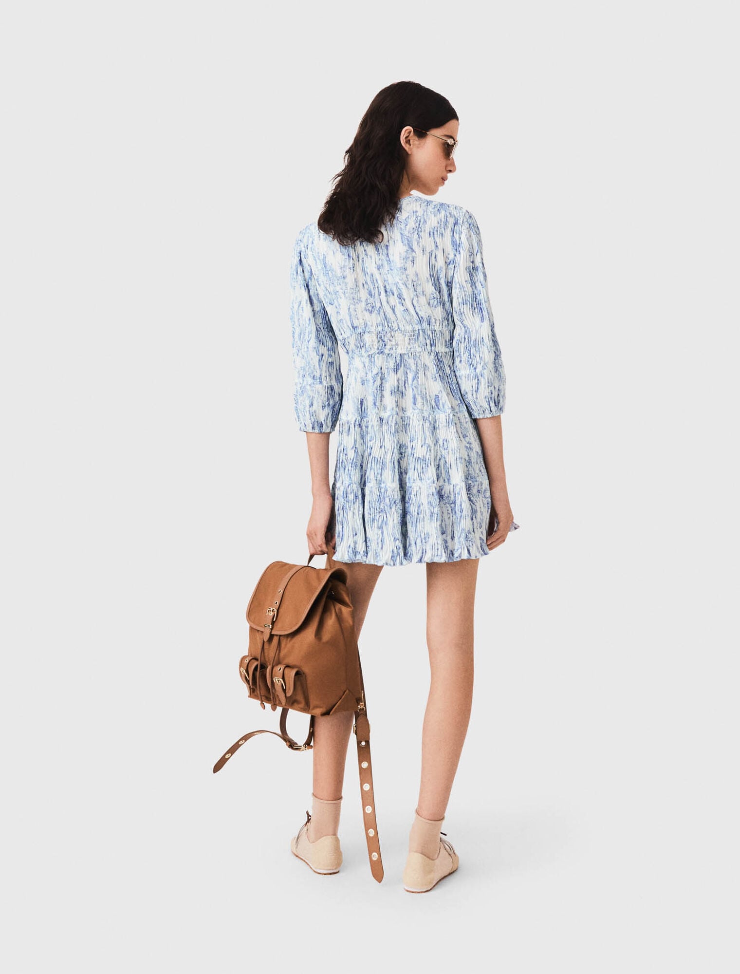Robe plissée imprimée