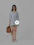 Robe plissée imprimée