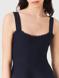 Robe avec empiècements crochet