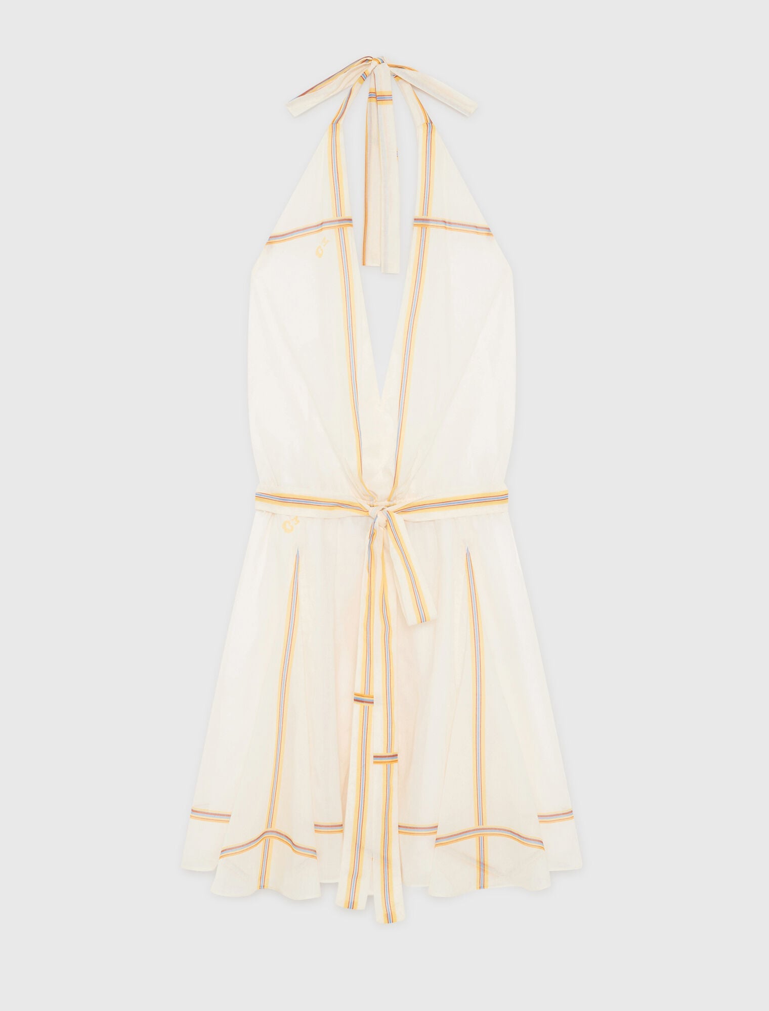 Robe courte imprimée dos nu